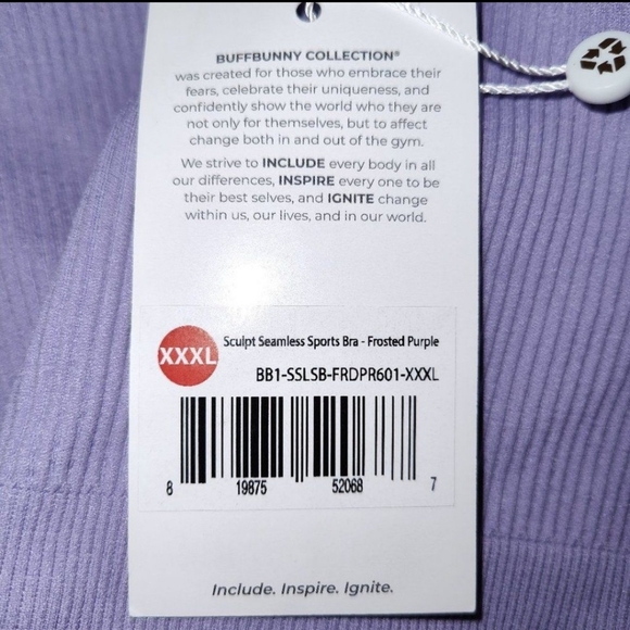 💕Buffbunny Scupt Seamless Sports Bra-Frosted Purple - Picture 4 of 6